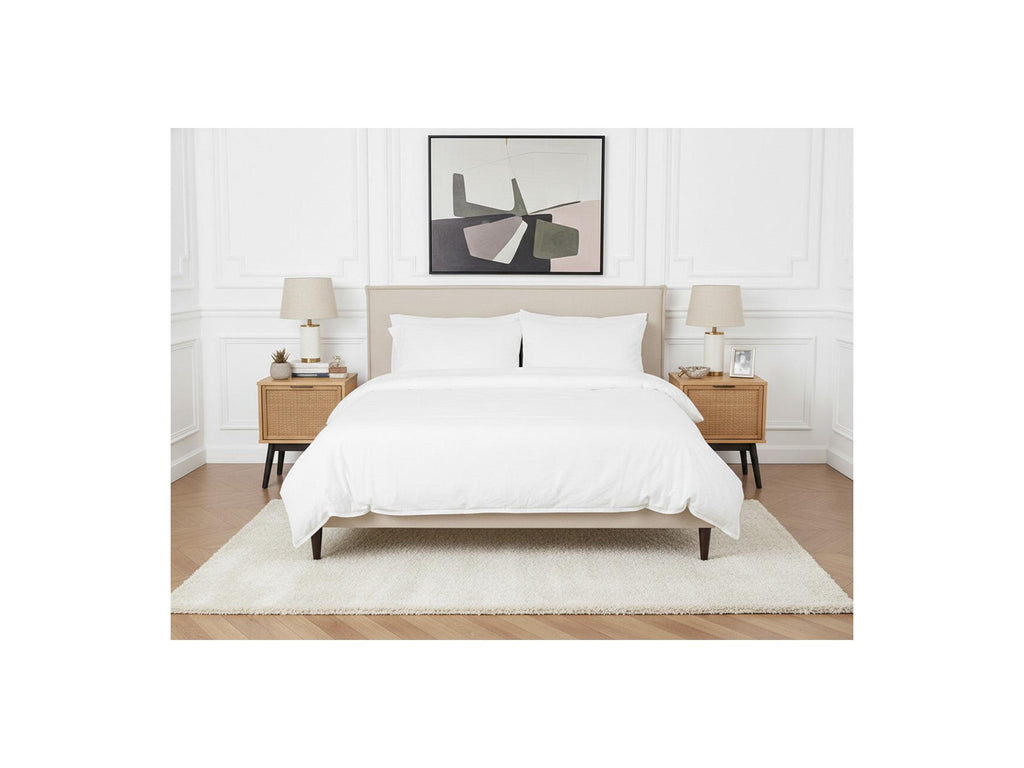 Sary - Cama con lamas macizas - Patas de madera de wengué