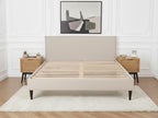 Sary - Cama con lamas macizas - Patas de madera de wengué