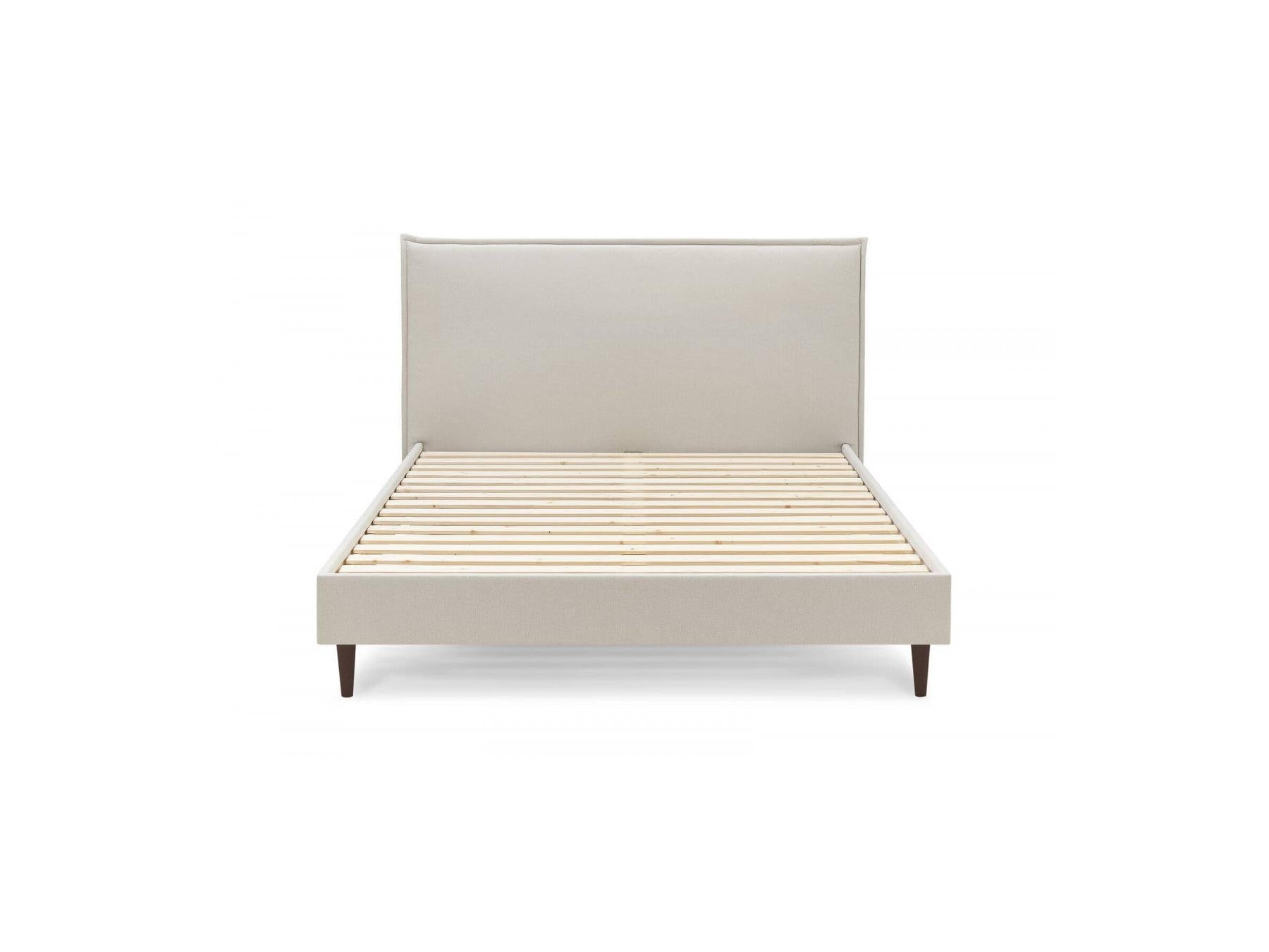 Sary - Cama con lamas macizas - Patas de madera de wengué