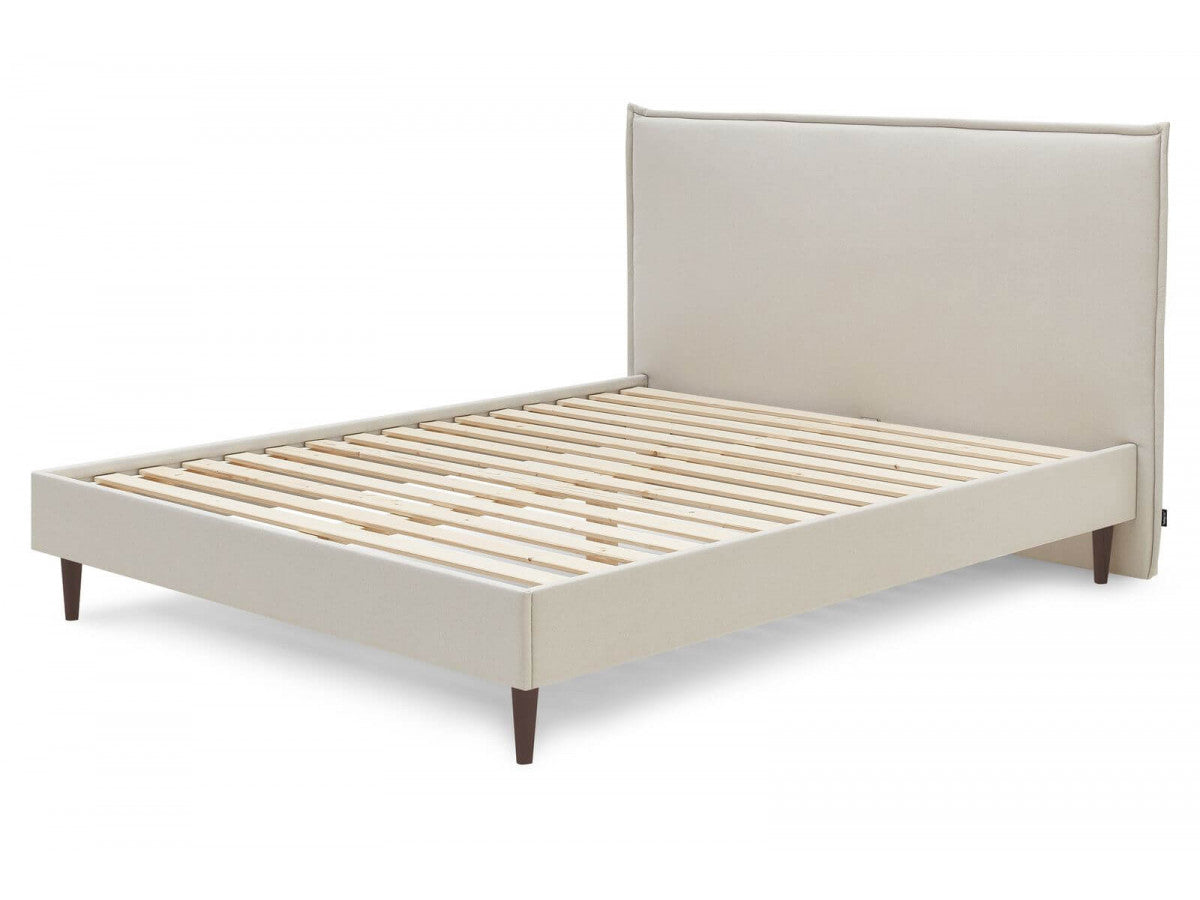 Sary - Cama con lamas macizas - Patas de madera de wengué