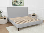 Sary - Cama con lamas macizas - Patas de madera de wengué