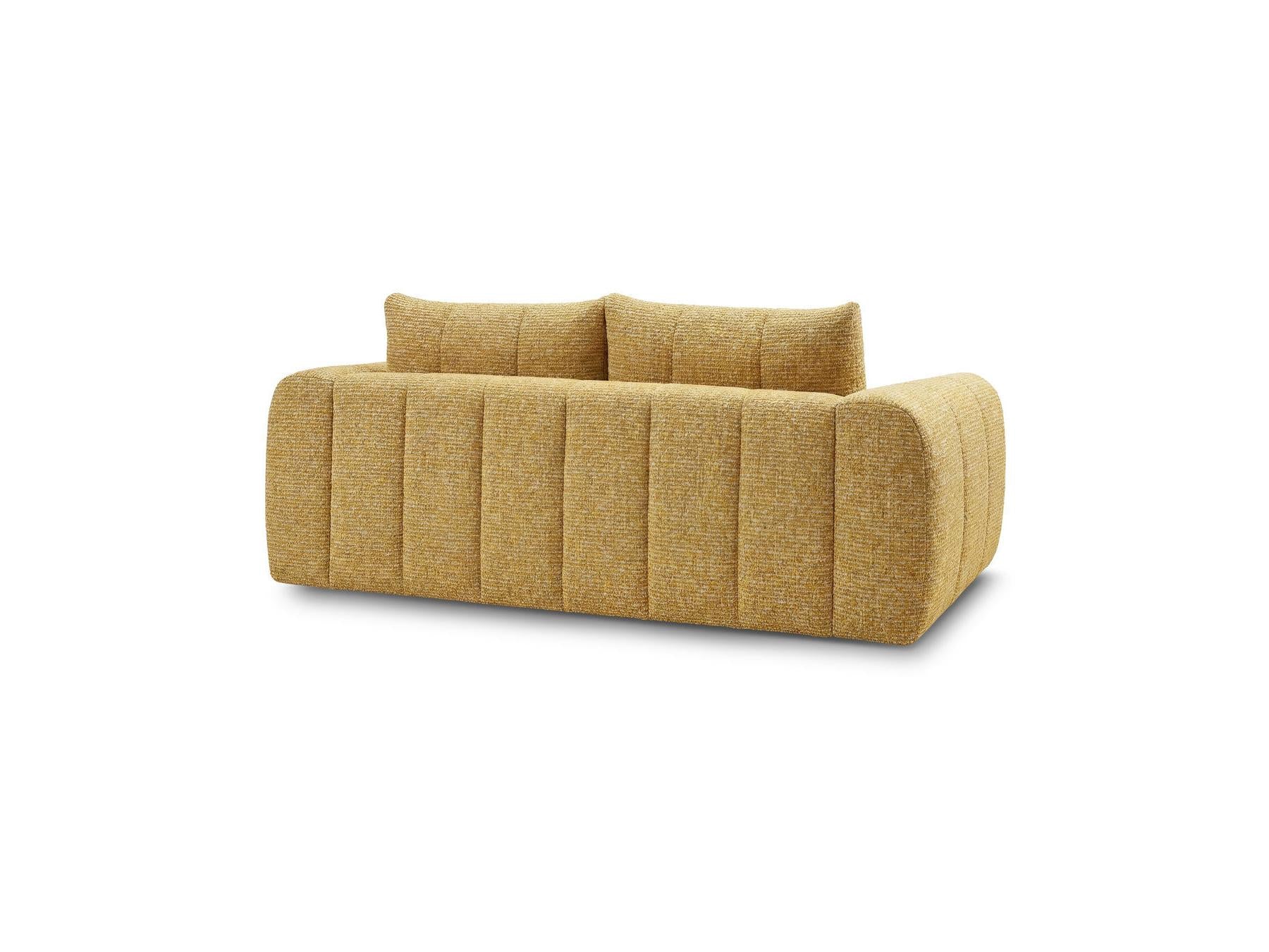 Nesty - Fixed Straight 3-Seater Sofa - Mottled Fabric