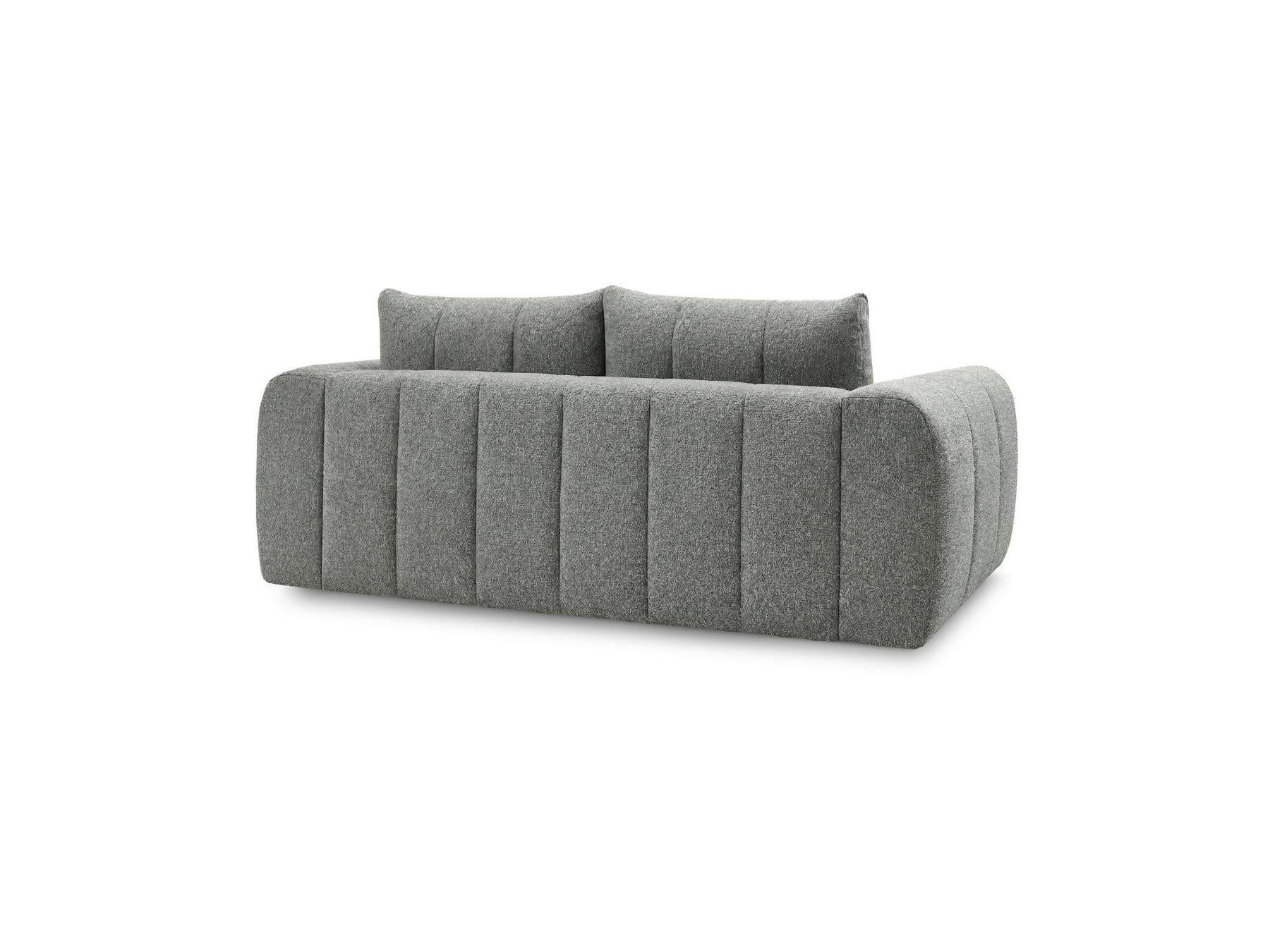 Nesty - Fixed Straight 3-Seater Sofa - Mottled Fabric