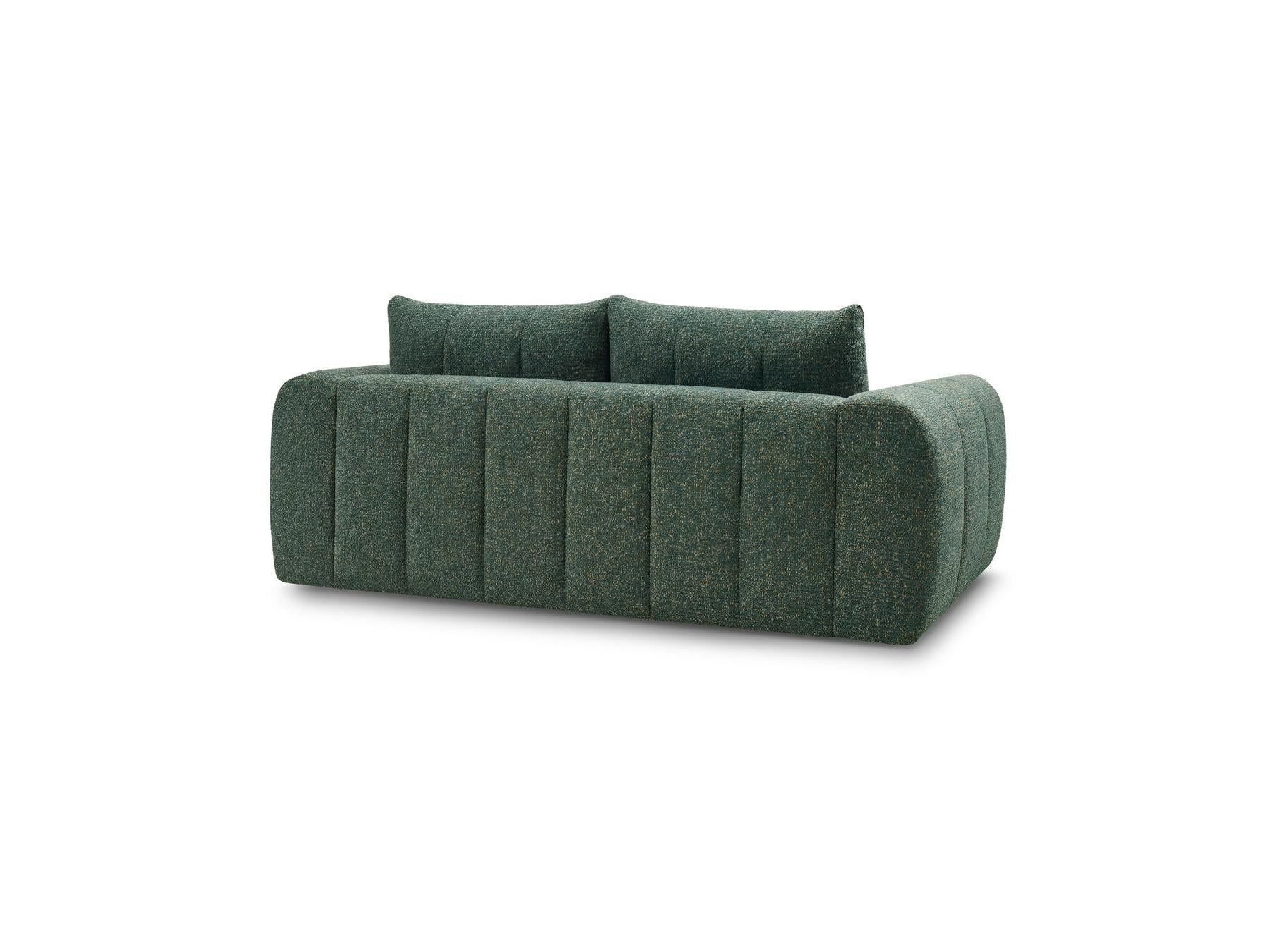 Nesty - Fixed Straight 3-Seater Sofa - Mottled Fabric