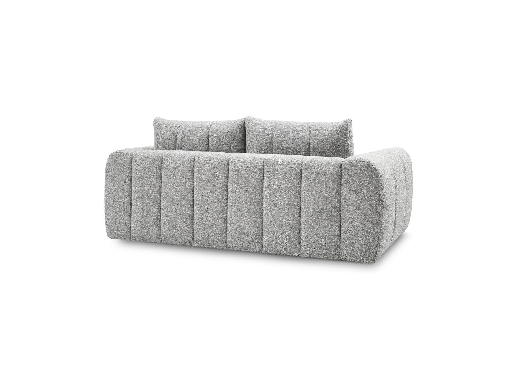 Nesty - Fixed Straight 3-Seater Sofa - Mottled Fabric