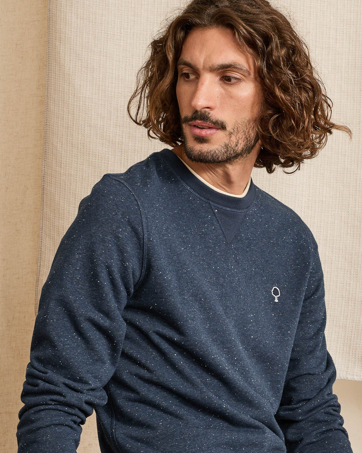 Felpa Girocollo Blu Navy
