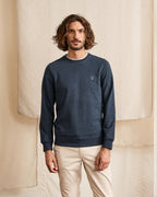 Felpa Girocollo Blu Navy