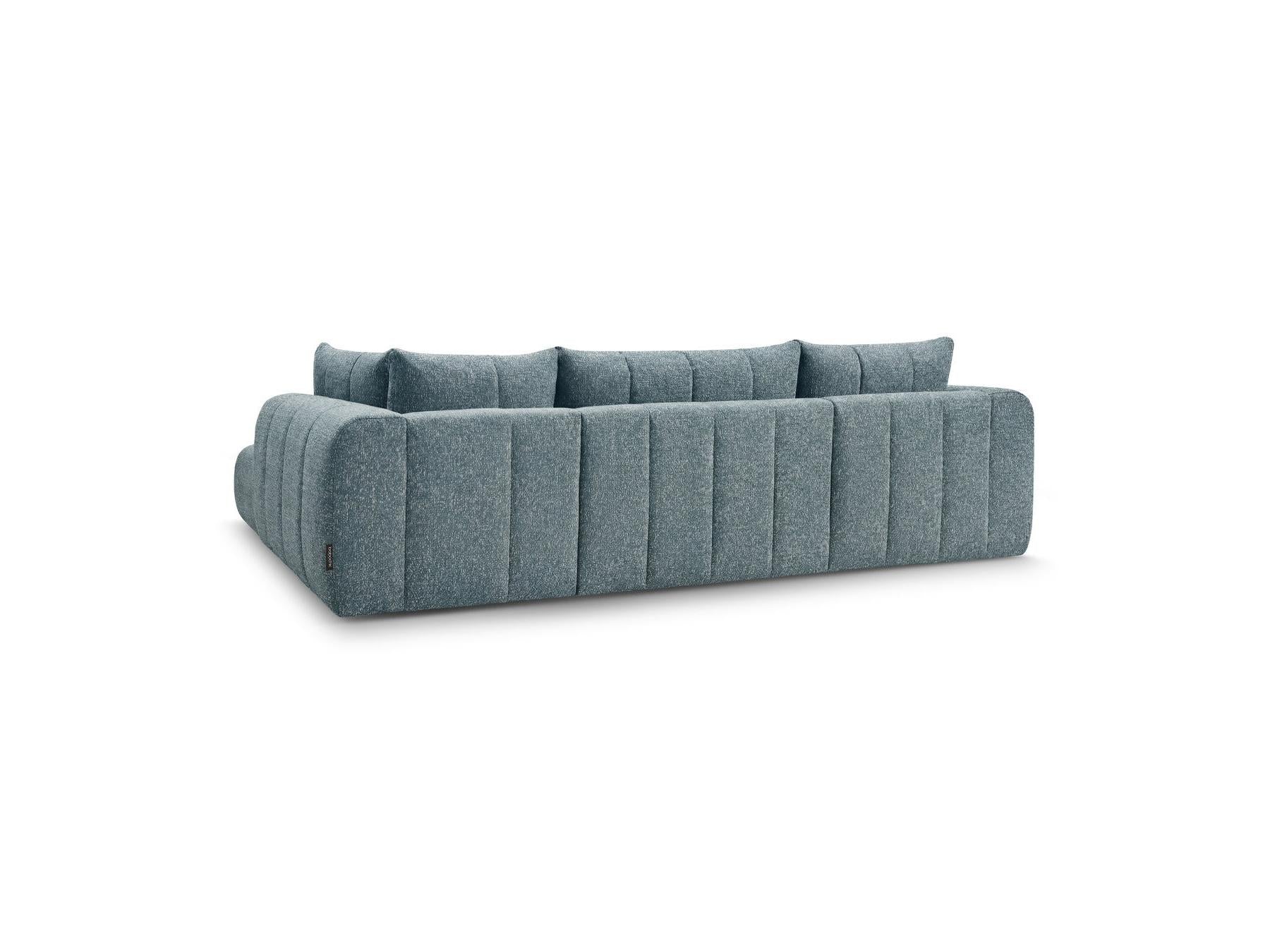 Nesty - Fixed Panoramic Sofa - Textured Fabric - Left-Hand Corner