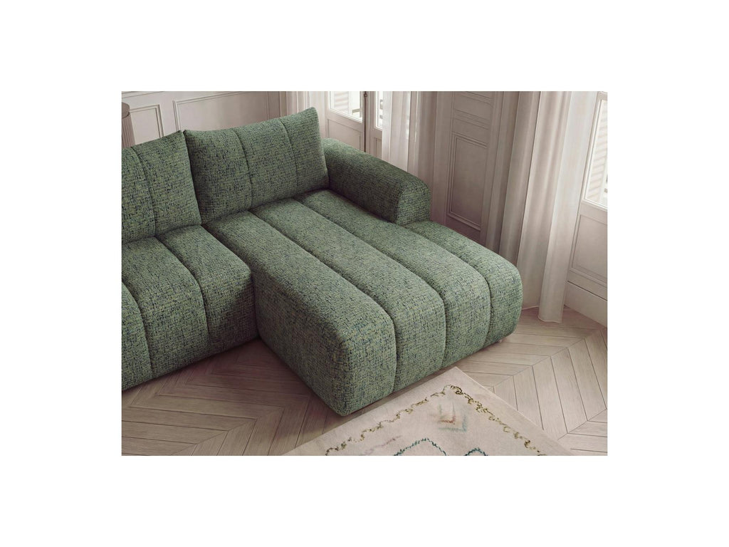 Nesty - Fixed Panoramic Sofa - Textured Fabric - Right-Hand Corner