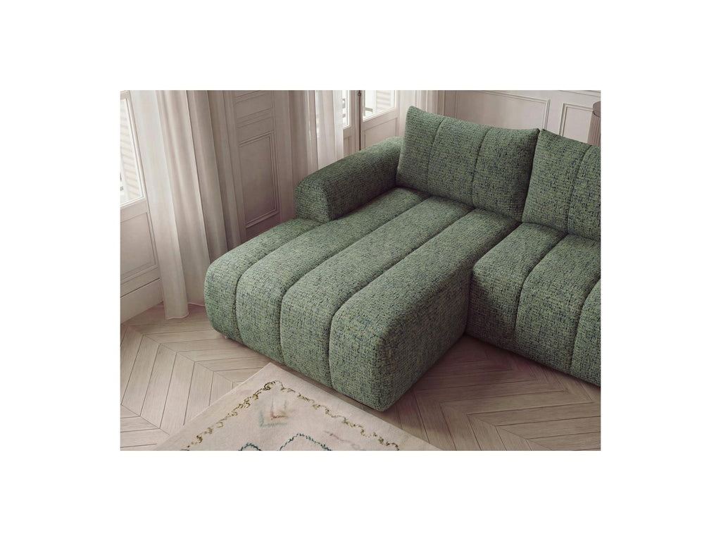 Nesty - Fixed Panoramic Sofa - Textured Fabric - Left-Hand Corner