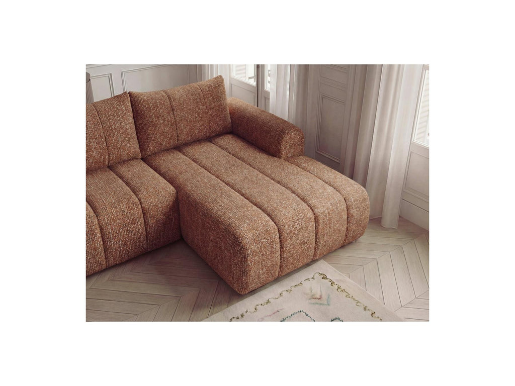 Nesty - Fixed Panoramic Sofa - Textured Fabric - Right-Hand Corner