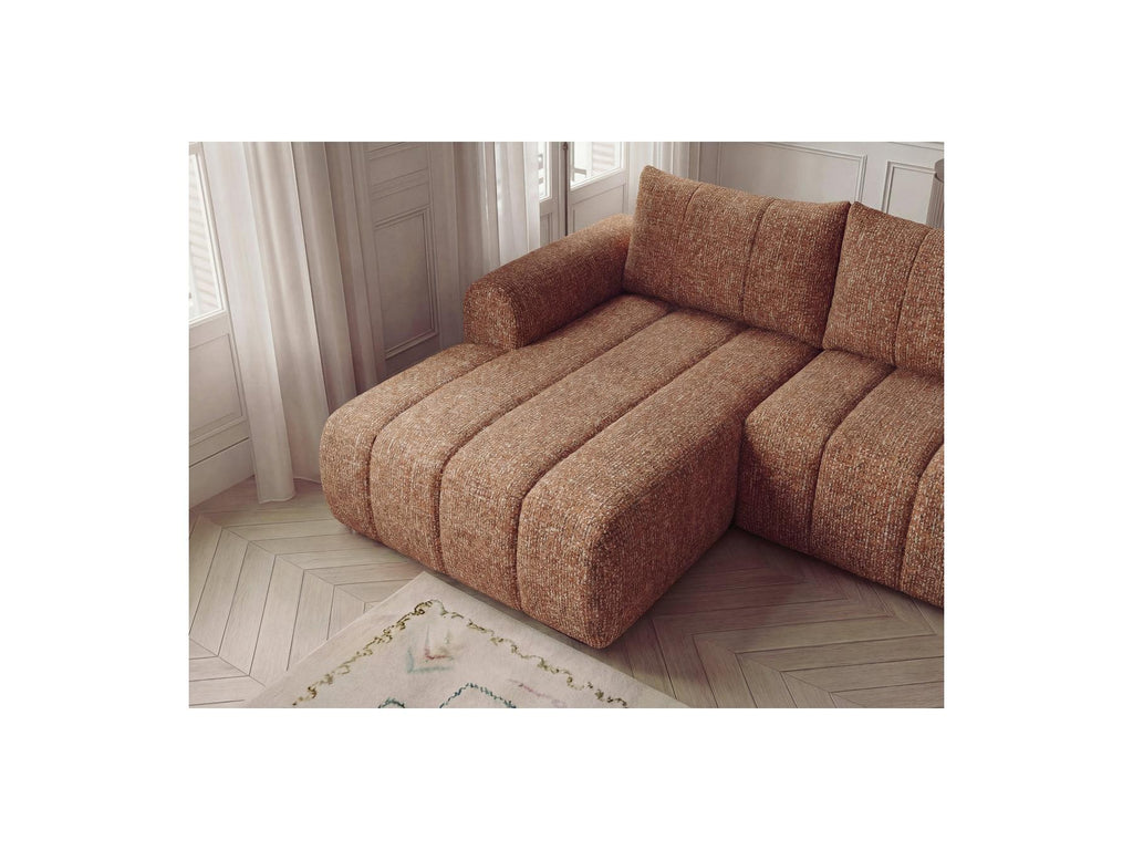 Nesty - Fixed Panoramic Sofa - Textured Fabric - Left-Hand Corner