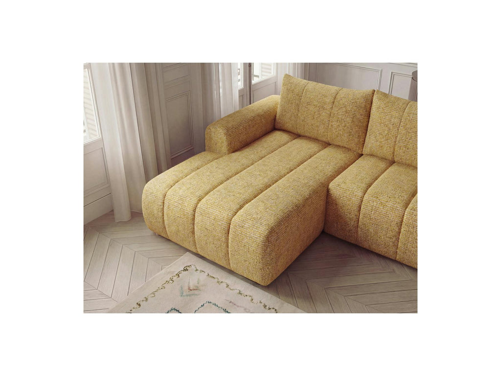 Nesty - Fixed Panoramic Sofa - Textured Fabric - Left-Hand Corner