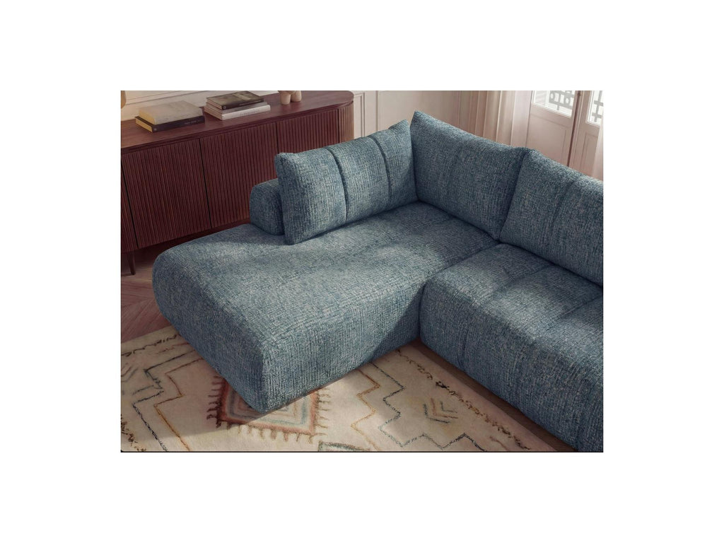Nesty - Fixed Panoramic Sofa - Textured Fabric - Right-Hand Corner