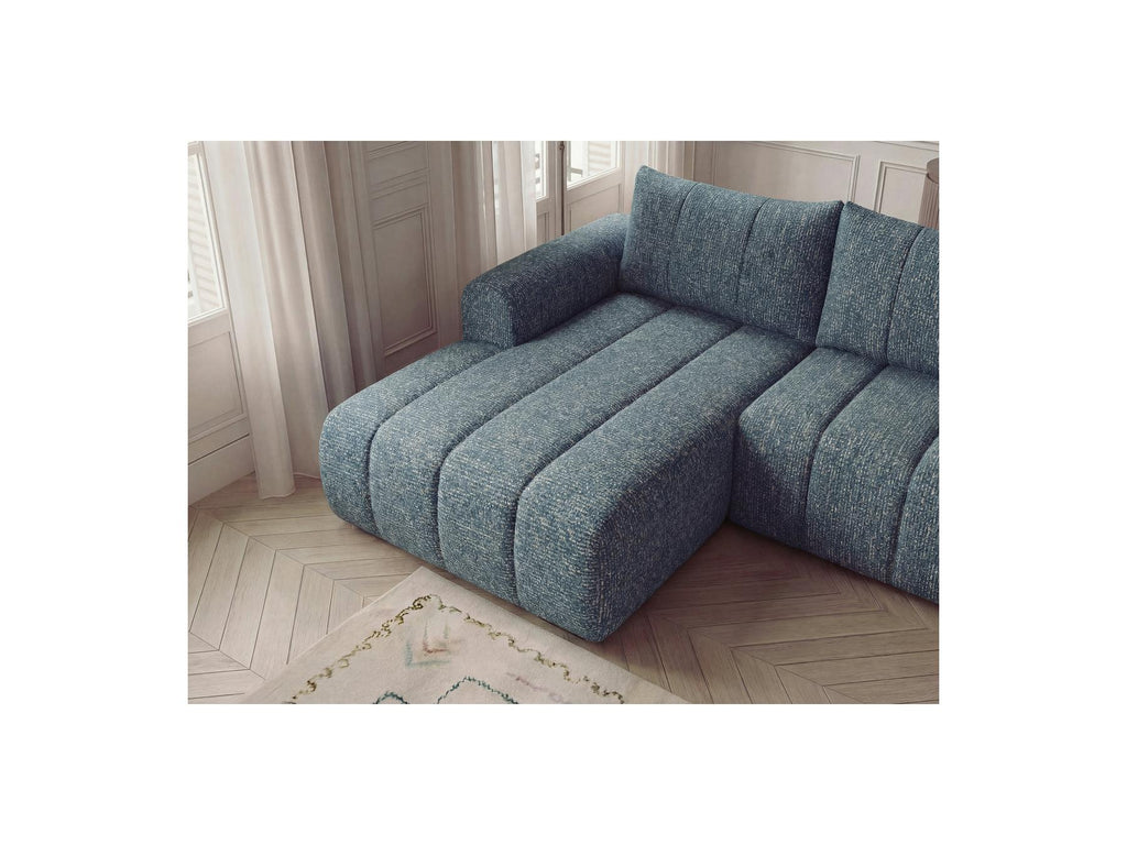 Nesty - Fixed Panoramic Sofa - Textured Fabric - Left-Hand Corner