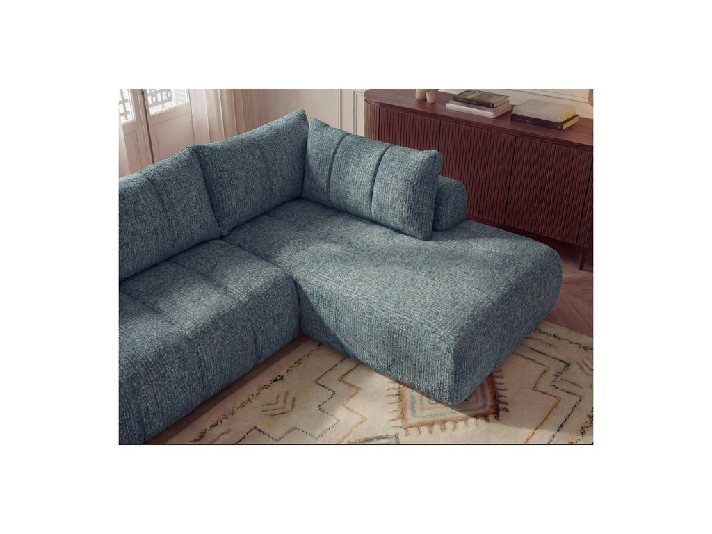 Nesty - Fixed Panoramic Sofa - Textured Fabric - Left-Hand Corner