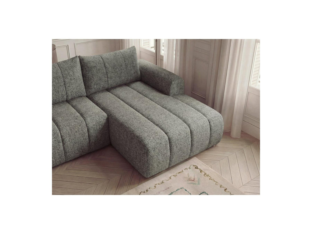 Nesty - Fixed Panoramic Sofa - Textured Fabric - Right-Hand Corner