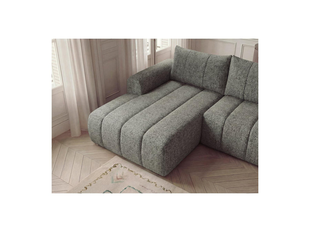 Nesty - Fixed Panoramic Sofa - Textured Fabric - Left-Hand Corner