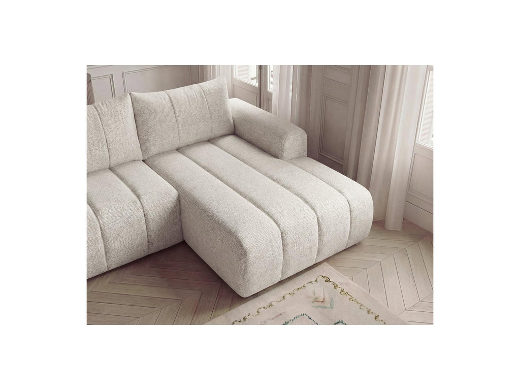 Nesty - Fixed Panoramic Sofa - Textured Fabric - Right-Hand Corner