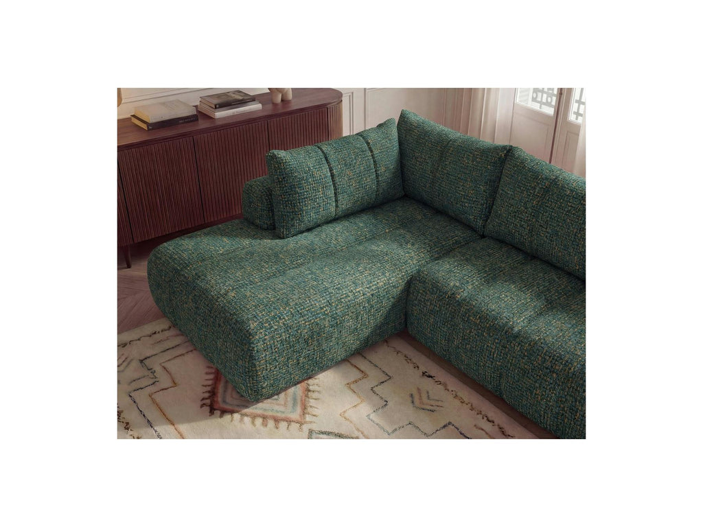 Nesty - Fixed Panoramic Sofa - Textured Fabric - Right-Hand Corner