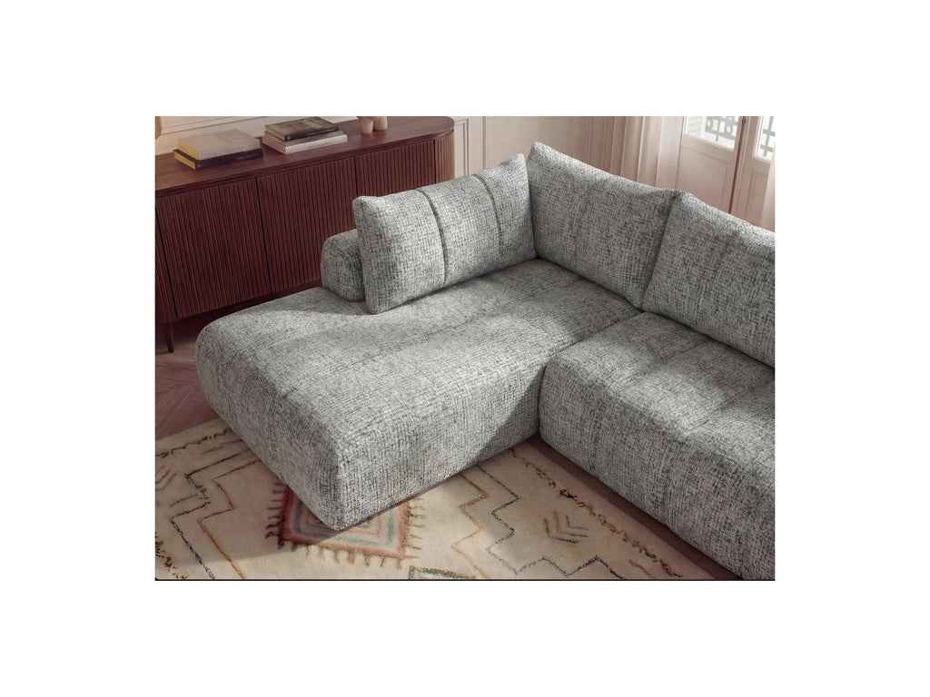 Nesty - Fixed Panoramic Sofa - Textured Fabric - Right-Hand Corner