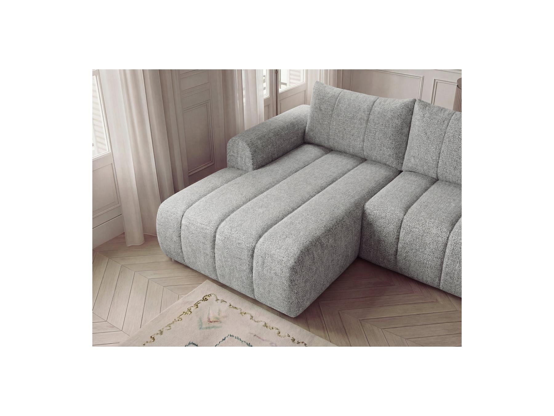 Nesty - Fixed Panoramic Sofa - Textured Fabric - Left-Hand Corner