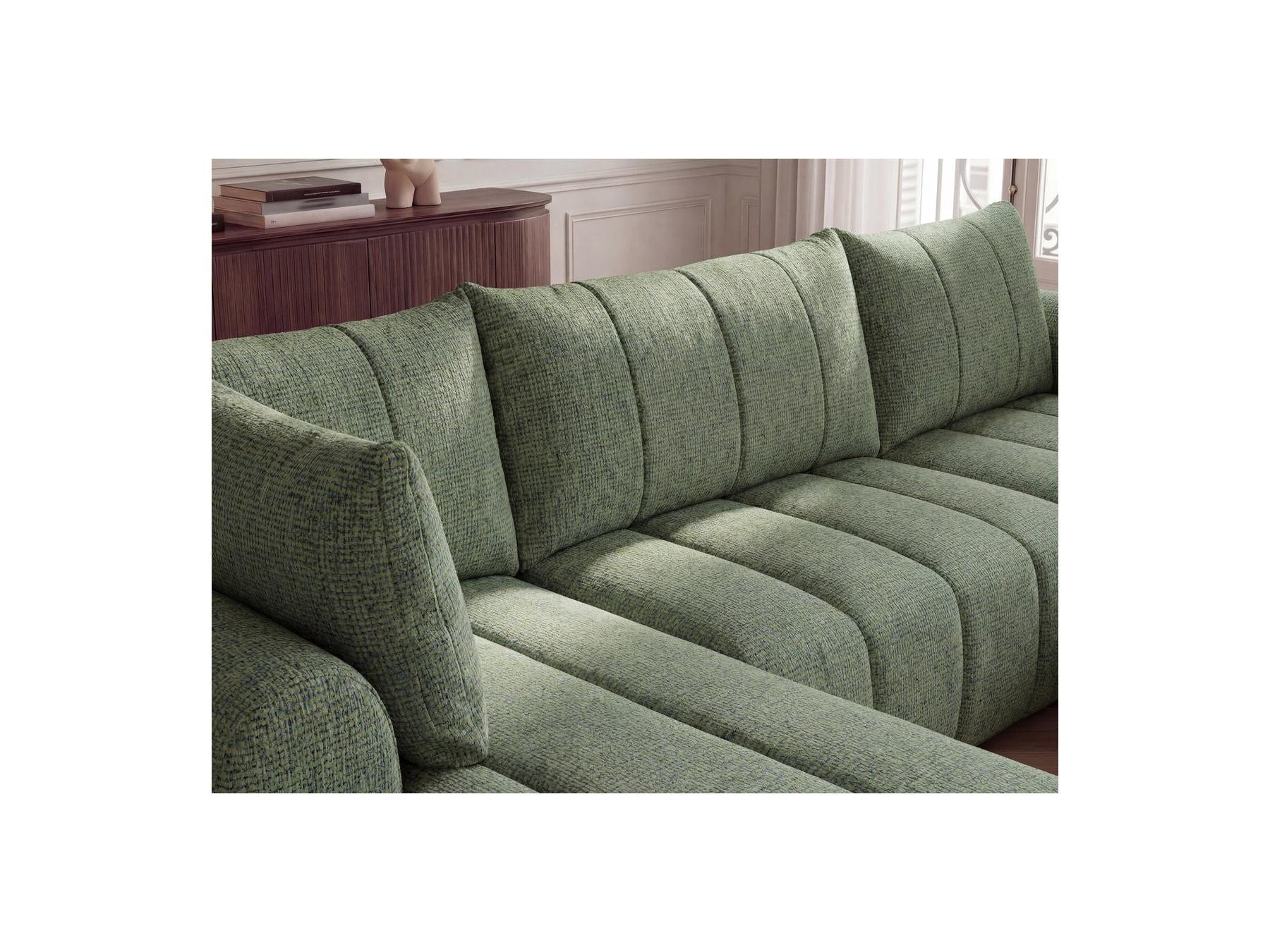 Nesty - Fixed Panoramic Sofa - Textured Fabric - Right-Hand Corner