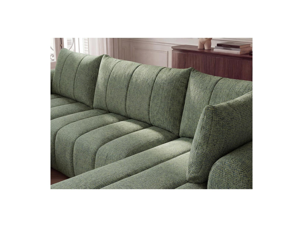 Nesty - Fixed Panoramic Sofa - Textured Fabric - Left-Hand Corner