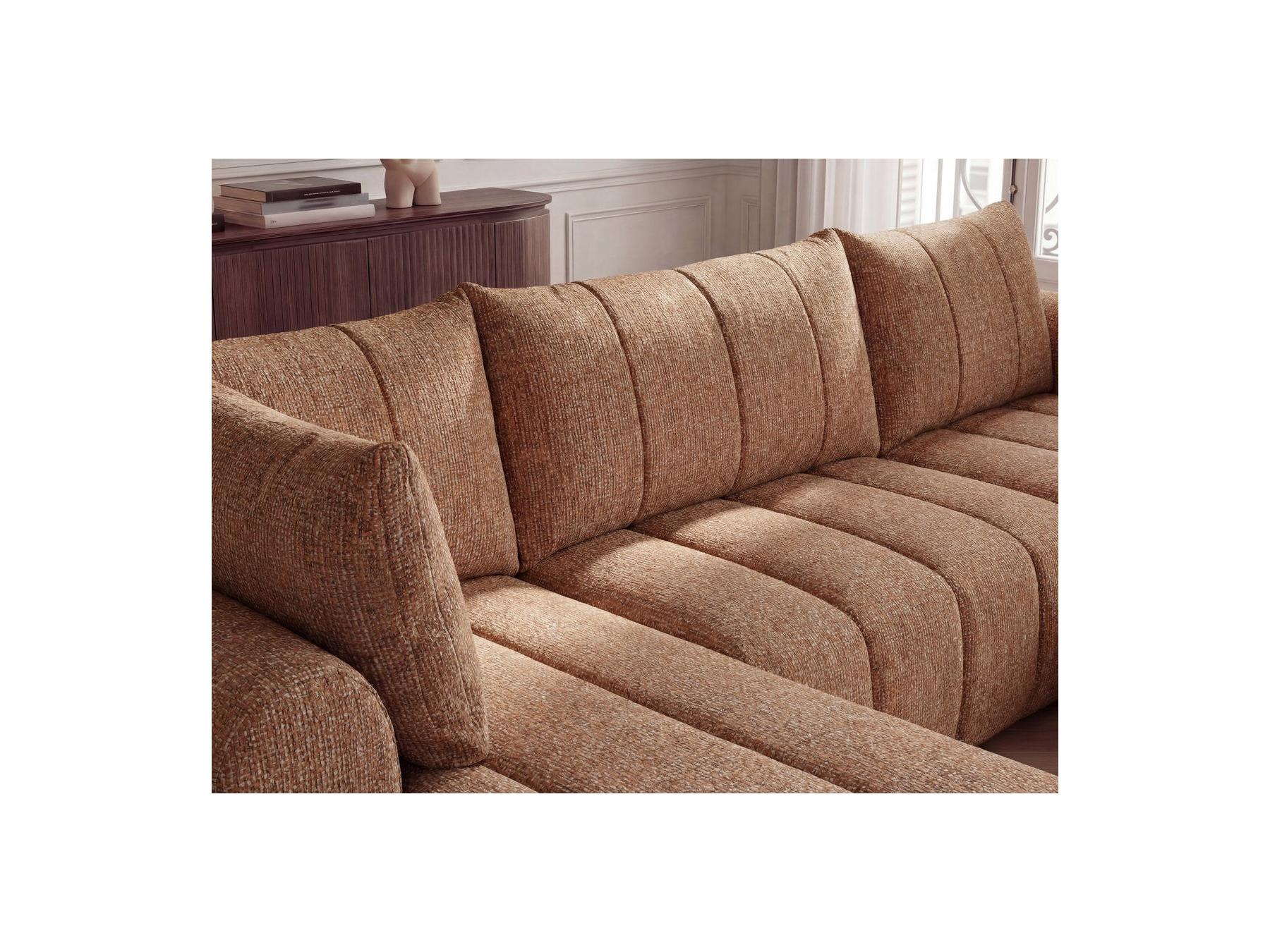 Nesty - Fixed Panoramic Sofa - Textured Fabric - Right-Hand Corner