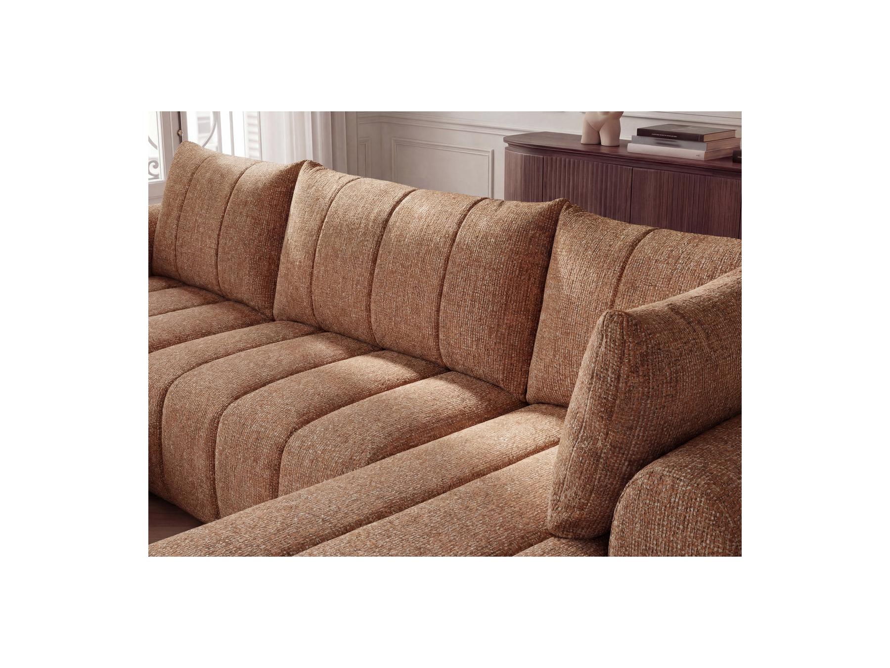 Nesty - Fixed Panoramic Sofa - Textured Fabric - Left-Hand Corner