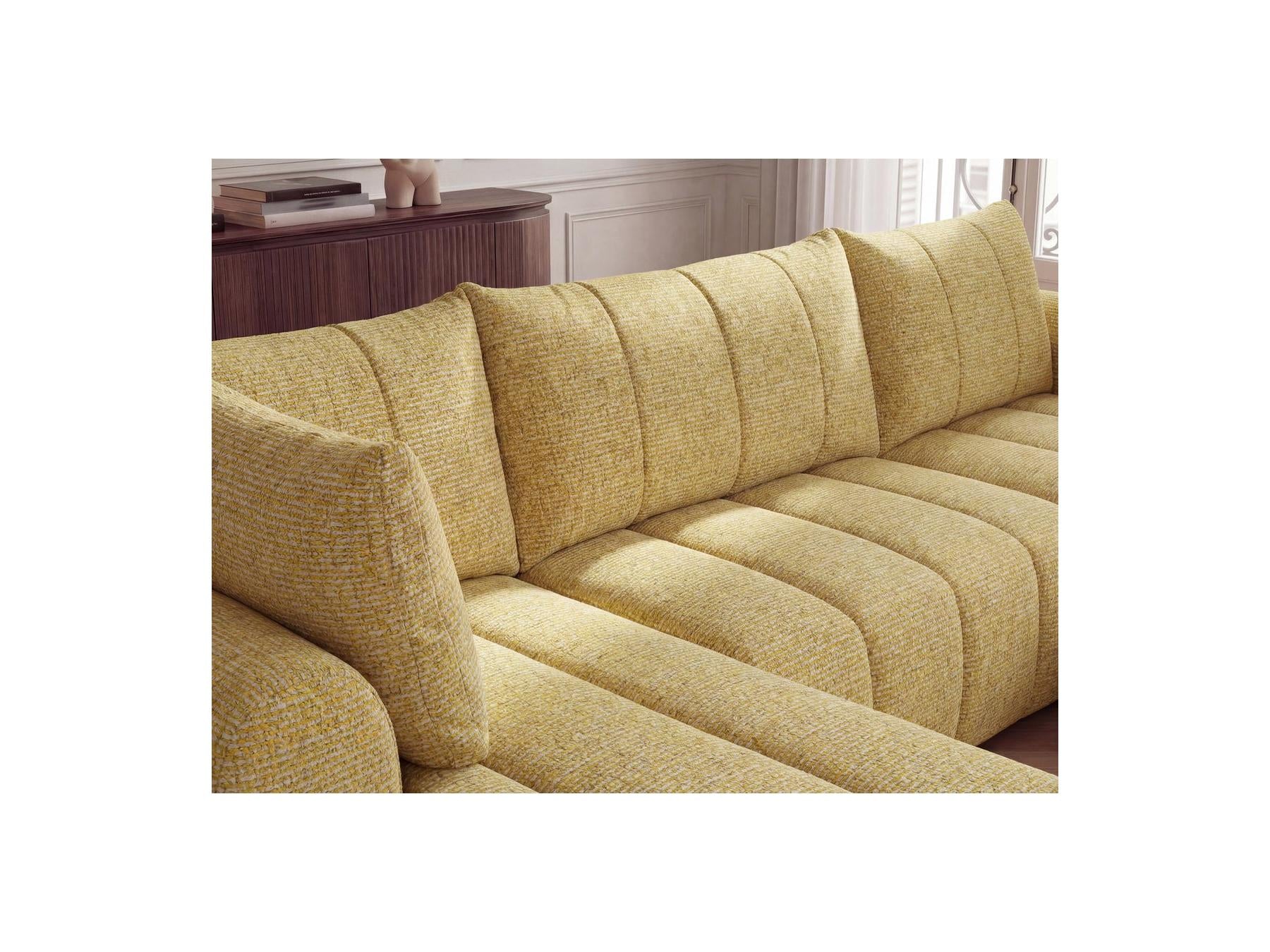 Nesty - Fixed Panoramic Sofa - Textured Fabric - Right-Hand Corner