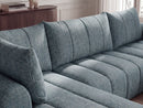 Nesty - Canapé Panoramique Fixe - Tissu Chiné - Angle Droit