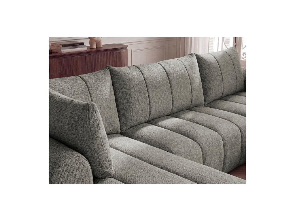 Nesty - Fixed Panoramic Sofa - Textured Fabric - Right-Hand Corner