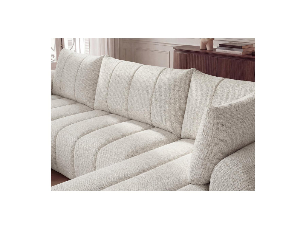 Nesty - Fixed Panoramic Sofa - Textured Fabric - Left-Hand Corner