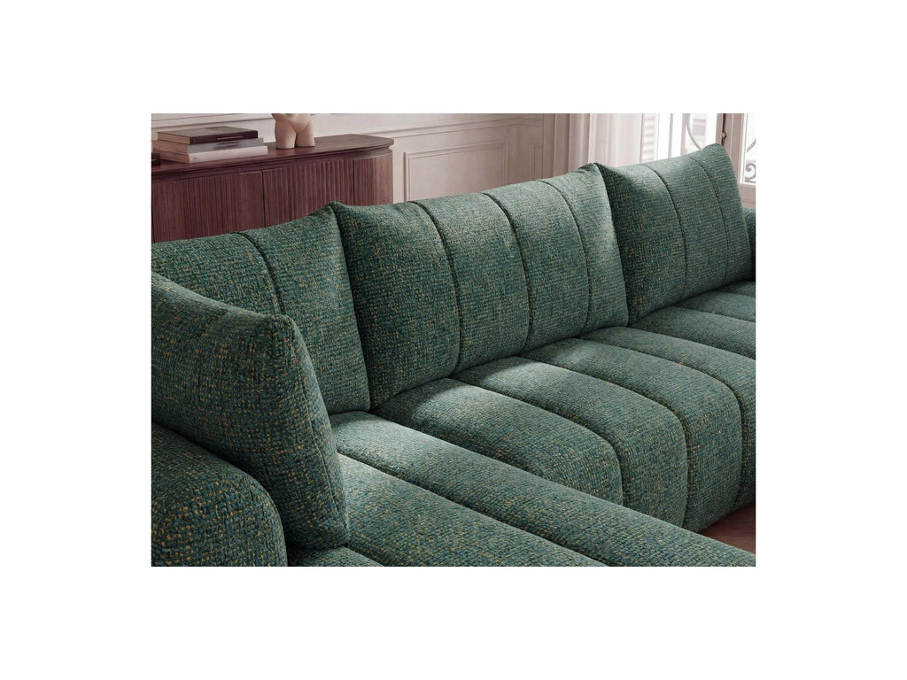 Nesty - Fixed Panoramic Sofa - Textured Fabric - Right-Hand Corner