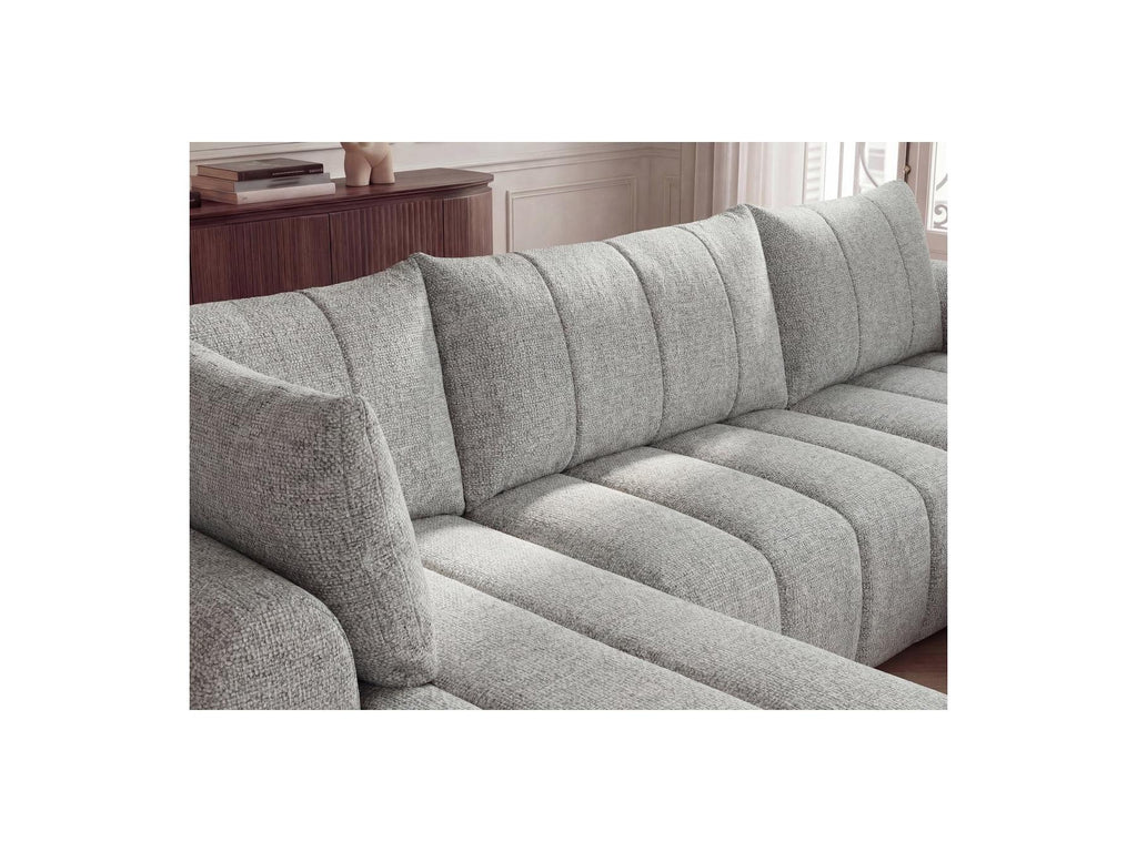 Nesty - Fixed Panoramic Sofa - Textured Fabric - Right-Hand Corner