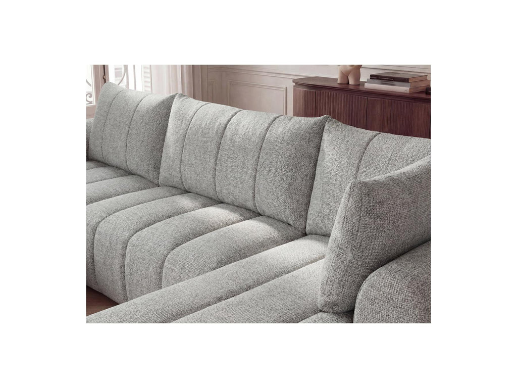 Nesty - Fixed Panoramic Sofa - Textured Fabric - Left-Hand Corner