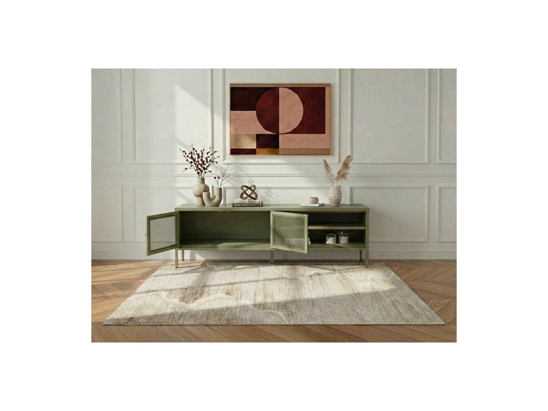 Clara - TV Unit 2 Doors 2 Compartments - Metal Limited Edition