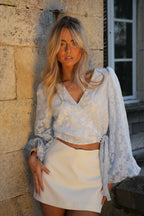 Doriane Bleue - Crossover Blouse