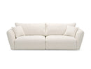 Luigi - Canapé Droit Fixe 3 Places - Tissu Lisse