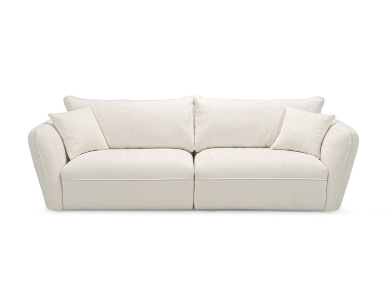 Luigi - Canapé Droit Fixe 3 Places - Tissu Lisse