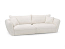 Luigi - Canapé Droit Fixe 3 Places - Tissu Lisse
