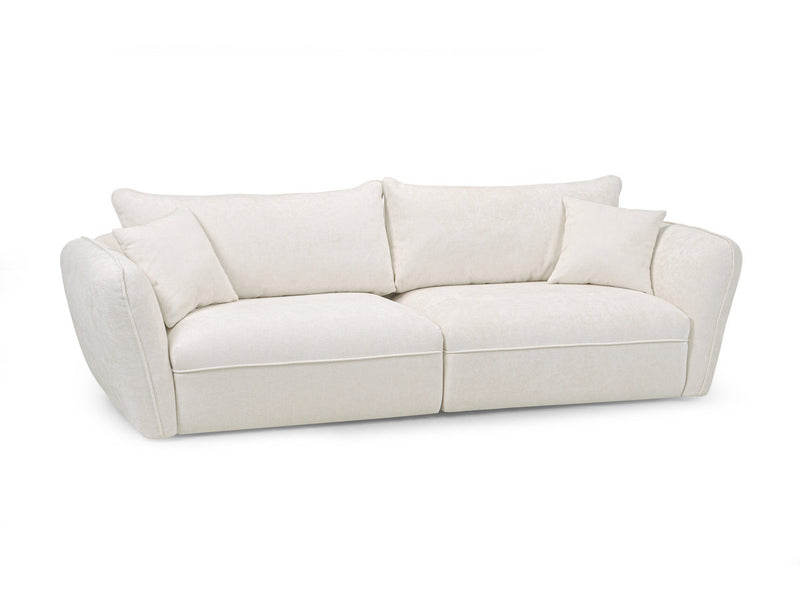 Luigi - Canapé Droit Fixe 3 Places - Tissu Lisse