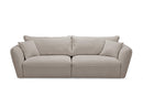 Luigi - Canapé Droit Fixe 3 Places - Tissu Lisse