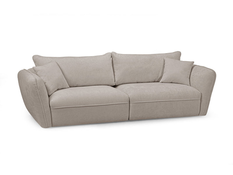 Luigi - Canapé Droit Fixe 3 Places - Tissu Lisse