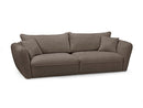 Luigi - Canapé Droit Fixe 3 Places - Tissu Lisse