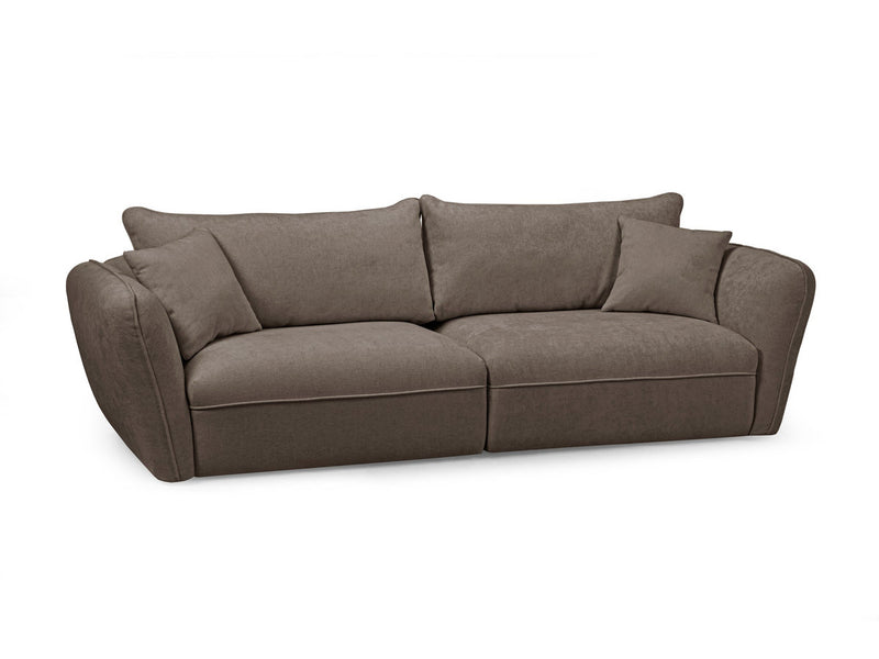 Luigi - Canapé Droit Fixe 3 Places - Tissu Lisse