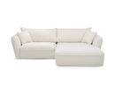 Luigi - Canapé D'Angle Fixe - Tissu Lisse - Angle Droit