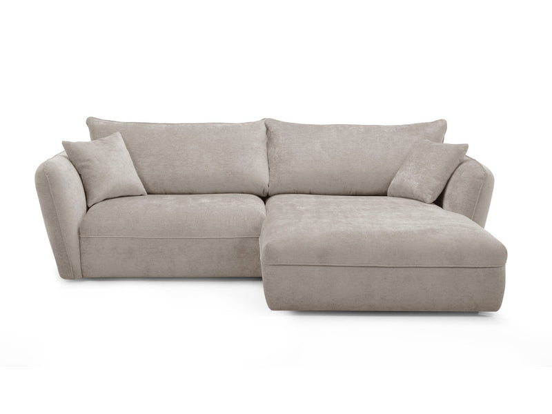 Luigi - Canapé D'Angle Fixe - Tissu Lisse - Angle Droit