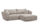 Luigi - Canapé D'Angle Fixe - Tissu Lisse - Angle Droit